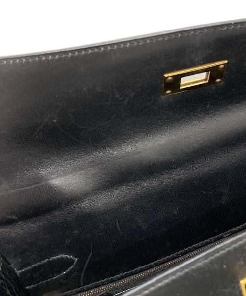 HERMES（エルメス）HERMES (エルメス) ケリー32 外縫い/ゴールド金具/ボックスカーフ/ブラック/□Y刻印：1995年製造 ブラック サイズ:32の古着・服飾アイテム