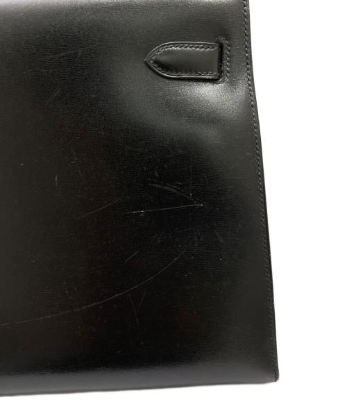 HERMES（エルメス）HERMES (エルメス) ケリー32 外縫い/ゴールド金具/ボックスカーフ/ブラック/□Y刻印：1995年製造 ブラック サイズ:32の古着・服飾アイテム