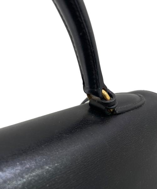 HERMES（エルメス）HERMES (エルメス) ケリー32 外縫い/ゴールド金具/ボックスカーフ/ブラック/□Y刻印：1995年製造 ブラック サイズ:32の古着・服飾アイテム