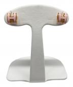 HERMESエルメス）の古着「ポップHミニピアス/Mini Pop H Earrings/ピアス/Earrings」｜ピンク×ゴールド