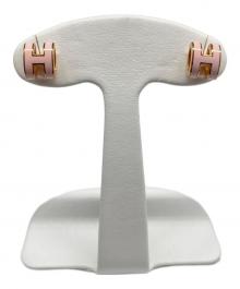 HERMES（エルメス）の古着「ポップHミニピアス/Mini Pop H Earrings/ピアス/Earrings」｜ピンク×ゴールド