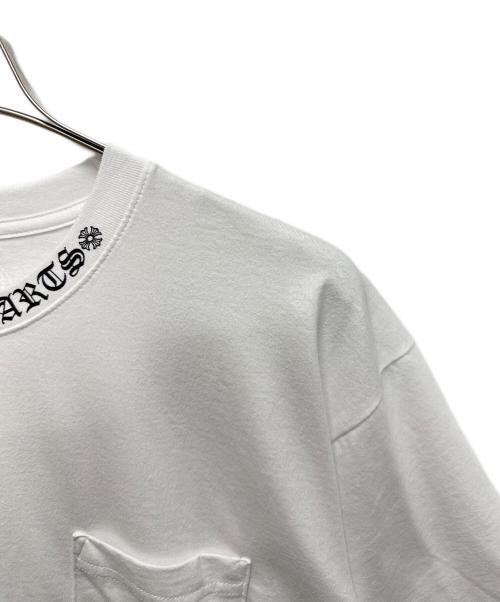 CHROME HEARTS（クロムハーツ）CHROME HEARTS (クロムハーツ) ネックロゴポケットTシャツ ホワイト サイズ:XLの古着・服飾アイテム