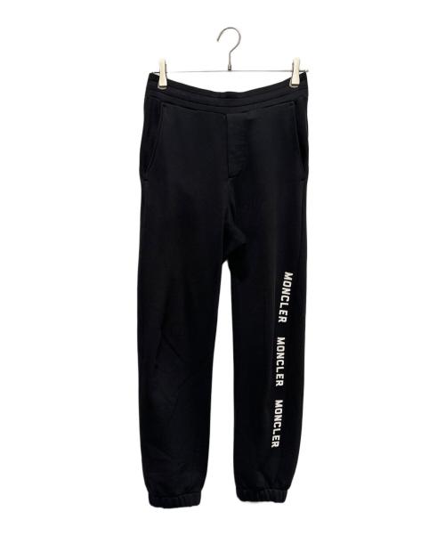 MONCLER（モンクレール）MONCLER (モンクレール) ロゴスウェットパンツ ブラック サイズ:Ｓの古着・服飾アイテム