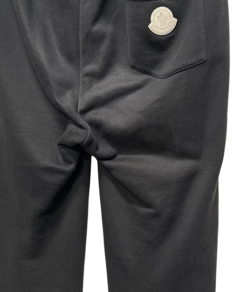 MONCLER（モンクレール）MONCLER (モンクレール) ロゴスウェットパンツ ブラック サイズ:Ｓの古着・服飾アイテム