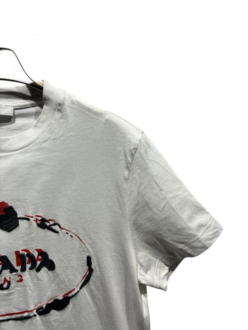 PRADA（プラダ）PRADA (プラダ) ロゴTシャツ/UJN555 ホワイト サイズ:XSの古着・服飾アイテム