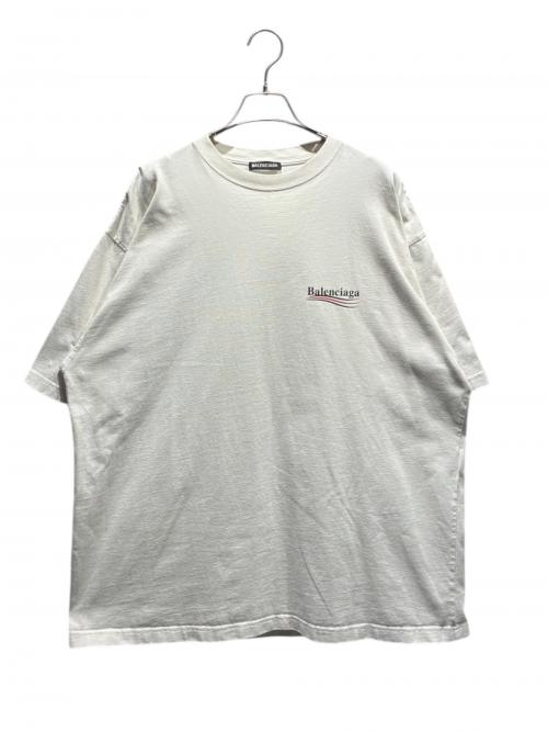 BALENCIAGA（バレンシアガ）BALENCIAGA (バレンシアガ) キャンペーンロゴTシャツ/半袖/620969 ホワイト サイズ:XLの古着・服飾アイテム