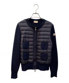 MONCLER（モンクレール）の古着「MAGLIONE/ニット切替ジャケット」｜ネイビー