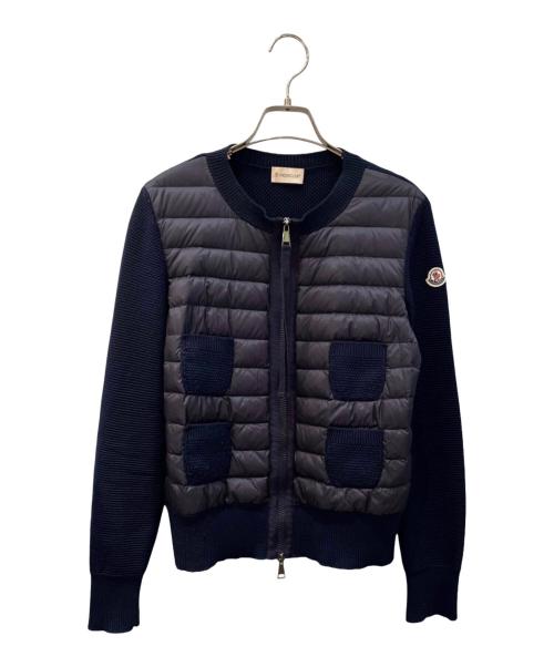 MONCLER（モンクレール）MONCLER (モンクレール) MAGLIONE/ニット切替ジャケット ネイビー サイズ:Mの古着・服飾アイテム