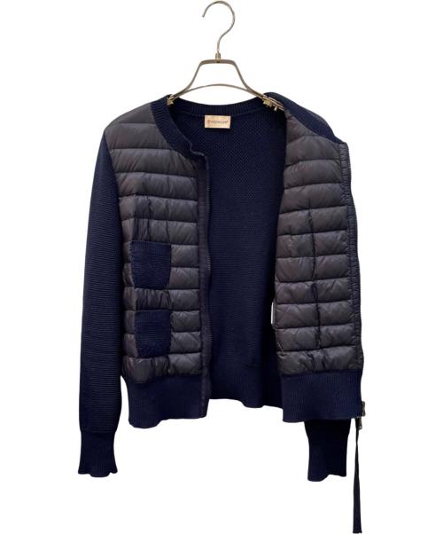 MONCLER（モンクレール）MONCLER (モンクレール) MAGLIONE/ニット切替ジャケット ネイビー サイズ:Mの古着・服飾アイテム