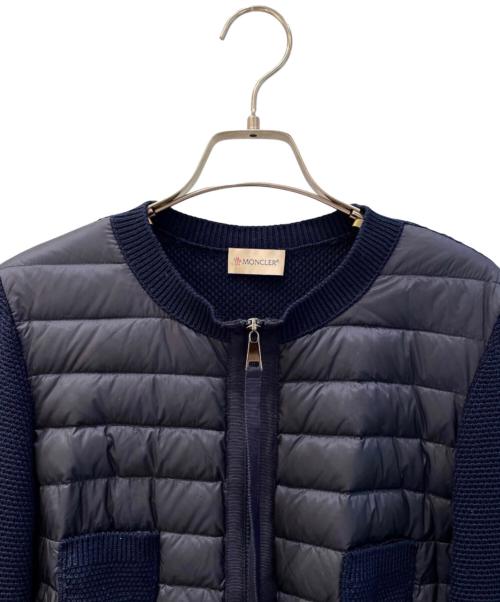 MONCLER（モンクレール）MONCLER (モンクレール) MAGLIONE/ニット切替ジャケット ネイビー サイズ:Mの古着・服飾アイテム