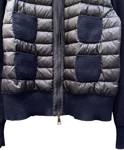 MONCLER（モンクレール）MONCLER (モンクレール) MAGLIONE/ニット切替ジャケット ネイビー サイズ:Mの古着・服飾アイテム