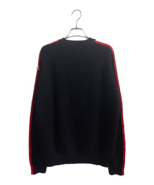 MONCLER（モンクレール）MONCLER (モンクレール) 袖ラインウールニット ネイビー サイズ:Mの古着・服飾アイテム