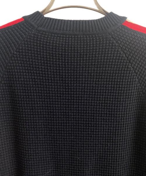 MONCLER（モンクレール）MONCLER (モンクレール) 袖ラインウールニット ネイビー サイズ:Mの古着・服飾アイテム