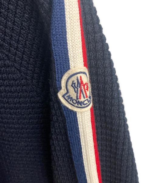 MONCLER（モンクレール）MONCLER (モンクレール) 袖ラインウールニット ネイビー サイズ:Mの古着・服飾アイテム
