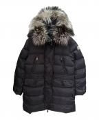 MONCLERモンクレール）の古着「APHROTI /ファー付きダウンコート/シルバーフォックス」｜ブラック