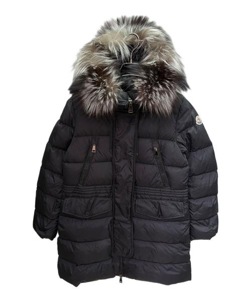 MONCLER（モンクレール）MONCLER (モンクレール) APHROTI /ファー付きダウンコート/シルバーフォックス ブラック サイズ:1の古着・服飾アイテム