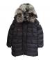 MONCLER（モンクレール）の古着「APHROTI /ファー付きダウンコート/シルバーフォックス」｜ブラック