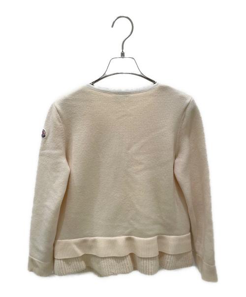 MONCLER（モンクレール）MONCLER (モンクレール) ニット切替ダウンジャケット アイボリー サイズ:Sの古着・服飾アイテム