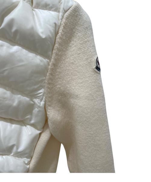 MONCLER（モンクレール）MONCLER (モンクレール) ニット切替ダウンジャケット アイボリー サイズ:Sの古着・服飾アイテム