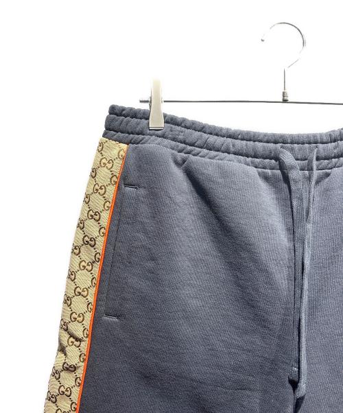 GUCCI（グッチ）GUCCI (グッチ) GGコットンスウェットハーフパンツ ブラック×ブラウン サイズ:Mの古着・服飾アイテム