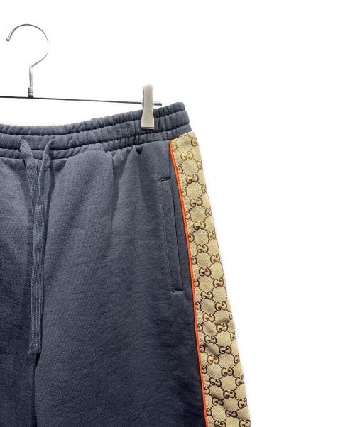 GUCCI（グッチ）GUCCI (グッチ) GGコットンスウェットハーフパンツ ブラック×ブラウン サイズ:Mの古着・服飾アイテム