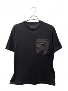 プラダ トライアングルロゴポケット開襟シャツ 半袖 前開き コットン 36 白 Prada トライアングルロゴ シャツ | ホワイト | FARFETCH JP
