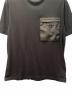 中古・古着 PRADA (プラダ) Re-Nylon トライアングルロゴ ポケットTシャツ ブラック サイズ:M：80000円