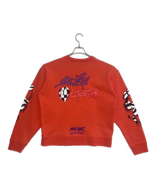 CHROME HEARTS（クロムハーツ）CHROME HEARTS (クロムハーツ) MATTY BOY Sadistic Lipstick Sweatshirt オレンジ サイズ:Mの古着・服飾アイテム
