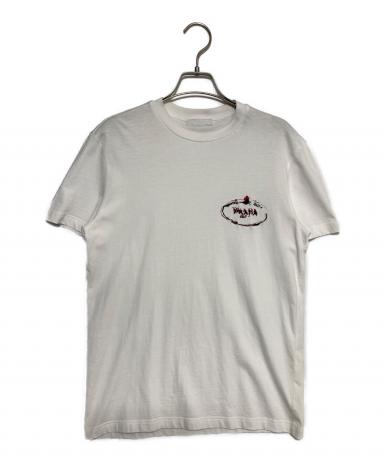 中古・古着通販】PRADA (プラダ) ロゴTシャツ ホワイト サイズ:S