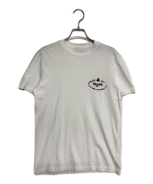 PRADA（プラダ）PRADA (プラダ) ロゴTシャツ ホワイト サイズ:Sの古着・服飾アイテム