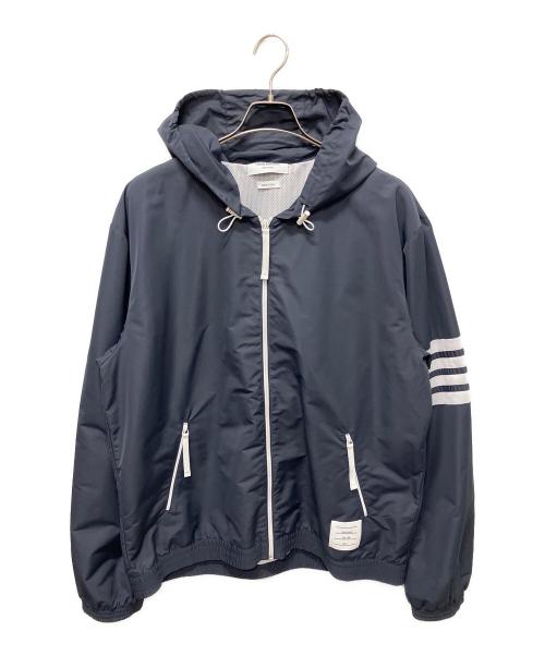 Thom Browne（トムブラウン）Thom Browne (トムブラウン) Ripstop Mesh 4-Bar Hooded Jacket/リップストップ メッシュ 4バー フーデッドジャケット ネイビー サイズ:4の古着・服飾アイテム