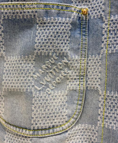 LOUIS VUITTON（ルイ ヴィトン）LOUIS VUITTON (ルイ ヴィトン) Damier Collarless Denim Jacket サイズ:46の古着・服飾アイテム