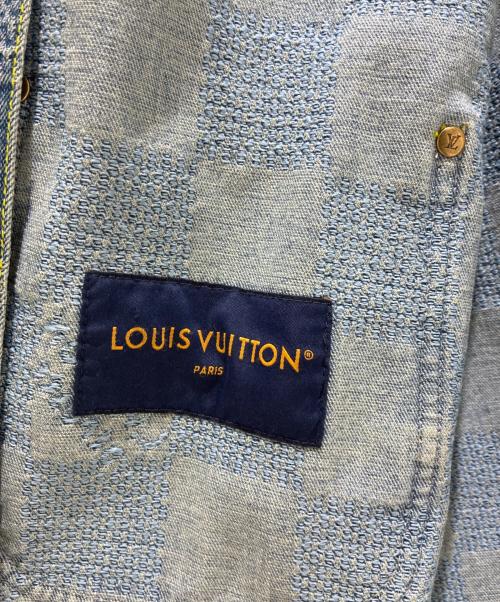 LOUIS VUITTON（ルイ ヴィトン）LOUIS VUITTON (ルイ ヴィトン) Damier Collarless Denim Jacket サイズ:46の古着・服飾アイテム