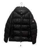 MONCLERモンクレール）の古着「DAUPHINELL/レザーダウンジャケット」｜ブラック