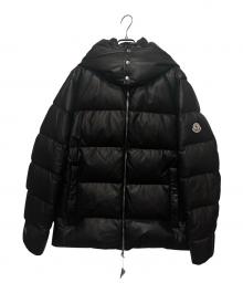 MONCLER（モンクレール）の古着「DAUPHINELL/レザーダウンジャケット」｜ブラック