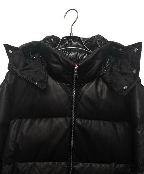 MONCLER（モンクレール）MONCLER (モンクレール) DAUPHINELL/レザーダウンジャケット ブラック サイズ:3の古着・服飾アイテム