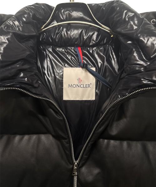 MONCLER（モンクレール）MONCLER (モンクレール) DAUPHINELL/レザーダウンジャケット ブラック サイズ:3の古着・服飾アイテム
