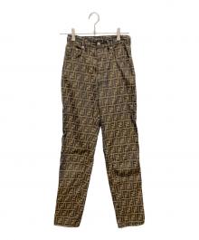 FENDI（フェンディ）の古着「ズッカ柄パンツ」｜ブラウン