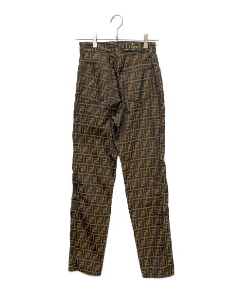 FENDI（フェンディ）FENDI (フェンディ) ズッカ柄パンツ ブラウン サイズ:27インチの古着・服飾アイテム
