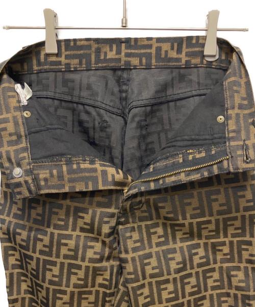 FENDI（フェンディ）FENDI (フェンディ) ズッカ柄パンツ ブラウン サイズ:27インチの古着・服飾アイテム