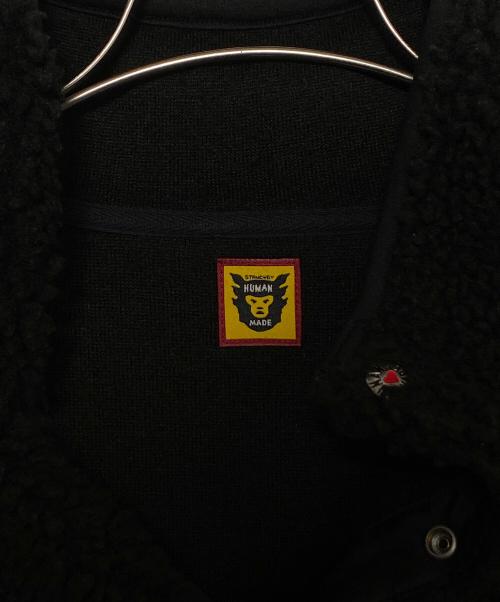 HUMAN MADE（ヒューマンメイド）HUMAN MADE (ヒューマンメイド) ボアジャケット ブラック サイズ:Sの古着・服飾アイテム