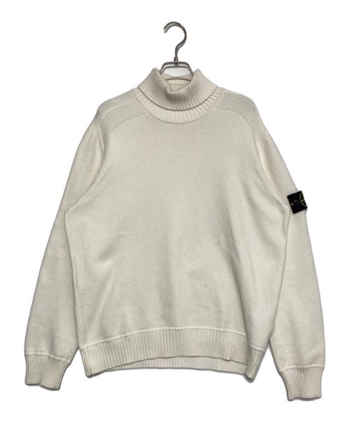 STONE ISLAND（ストーンアイランド）STONE ISLAND (ストーンアイランド) タートルネックニット ホワイト サイズ:Lの古着・服飾アイテム