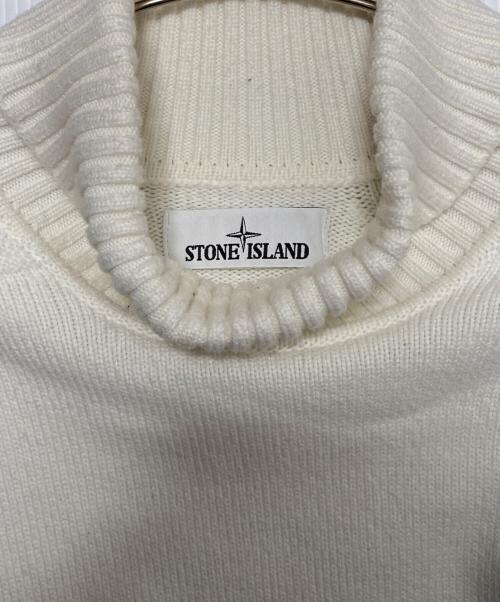 STONE ISLAND（ストーンアイランド）STONE ISLAND (ストーンアイランド) タートルネックニット ホワイト サイズ:Lの古着・服飾アイテム