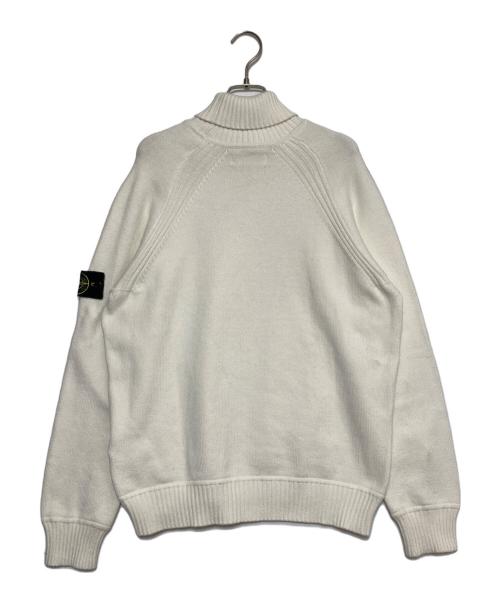 STONE ISLAND（ストーンアイランド）STONE ISLAND (ストーンアイランド) タートルネックニット ホワイト サイズ:Lの古着・服飾アイテム
