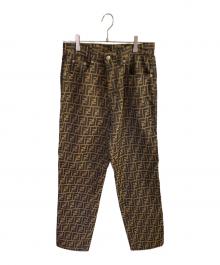 FENDI（フェンディ）の古着「ズッカ柄パンツ」｜ブラウン