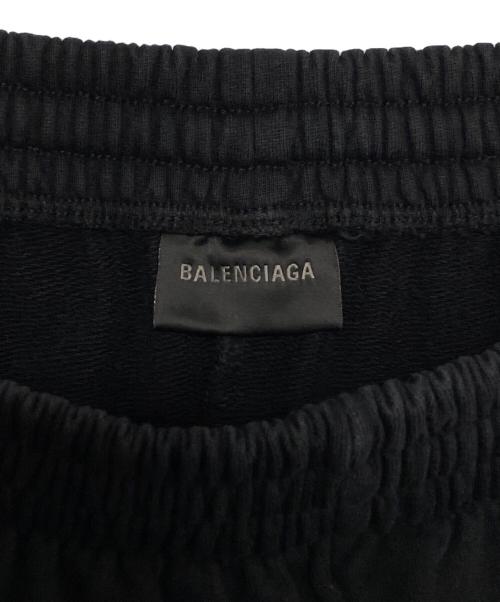 BALENCIAGA（バレンシアガ）BALENCIAGA (バレンシアガ) Mirror Balenciaga Cropped Sweatpants ブラック サイズ:XSの古着・服飾アイテム