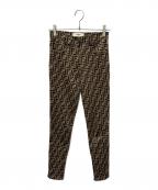 FENDIフェンディ）の古着「ズッカ柄パンツ」｜ブラウン