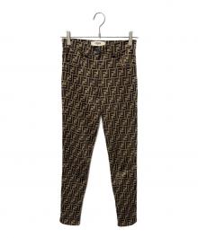 FENDI（フェンディ）の古着「ズッカ柄パンツ」｜ブラウン