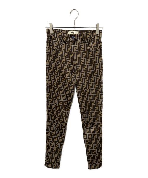 FENDI（フェンディ）FENDI (フェンディ) ズッカ柄パンツ ブラウン サイズ:40の古着・服飾アイテム