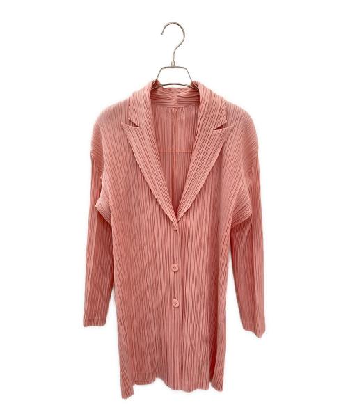 PLEATS PLEASE（プリーツプリーズ）PLEATS PLEASE (プリーツプリーズ) プリーツカーディガン ピンク サイズ:3の古着・服飾アイテム